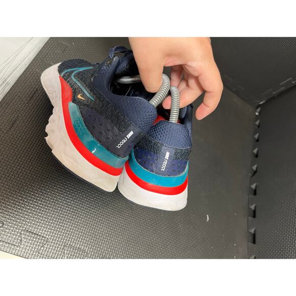 Nike React Infinity Run Flyknit 3 College Navy Metallic Silver Mens 6.5 Womens 8 - Picture 6 of 8